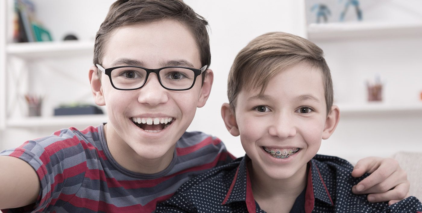 Two smiling young boys